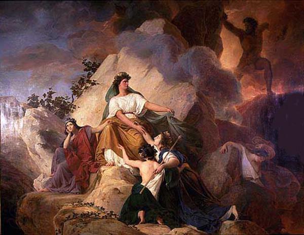 Francois-Edouard Picot Cybee protee contre le Veuve les villes de Stabiae Herculaneum Pompei et Reina Spain oil painting art